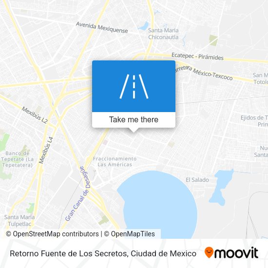Retorno Fuente de Los Secretos map