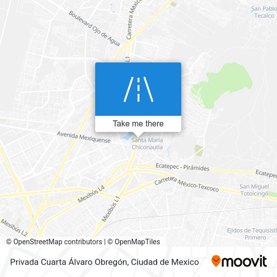 Mapa de Privada Cuarta Álvaro Obregón