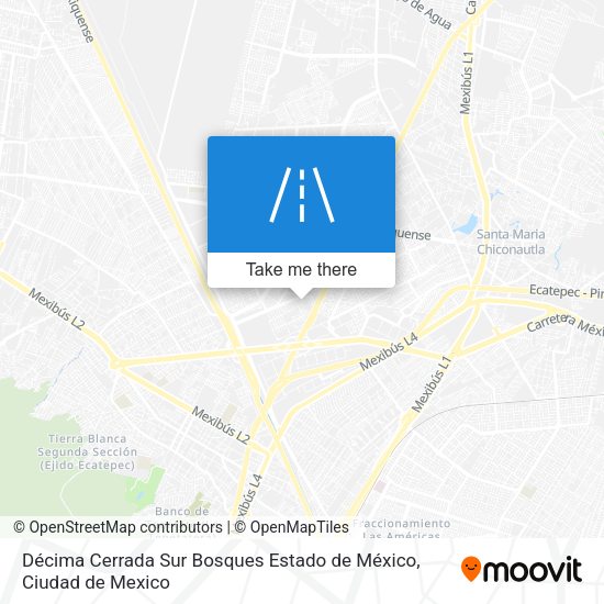 Décima Cerrada Sur Bosques Estado de México map