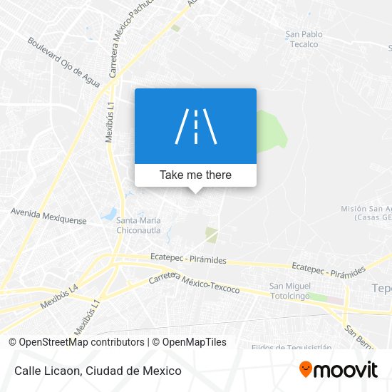 Calle Licaon map