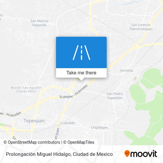 Prolongación Miguel Hidalgo map