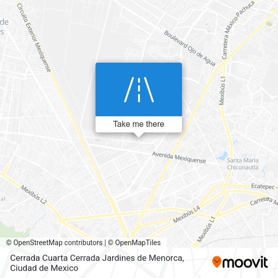 Mapa de Cerrada Cuarta Cerrada Jardines de Menorca