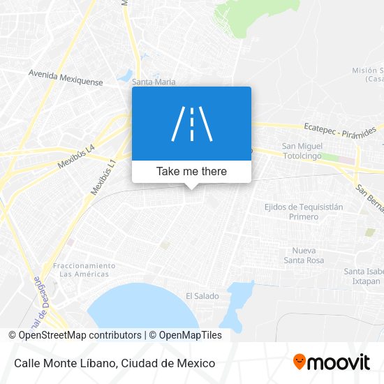 Mapa de Calle Monte Líbano