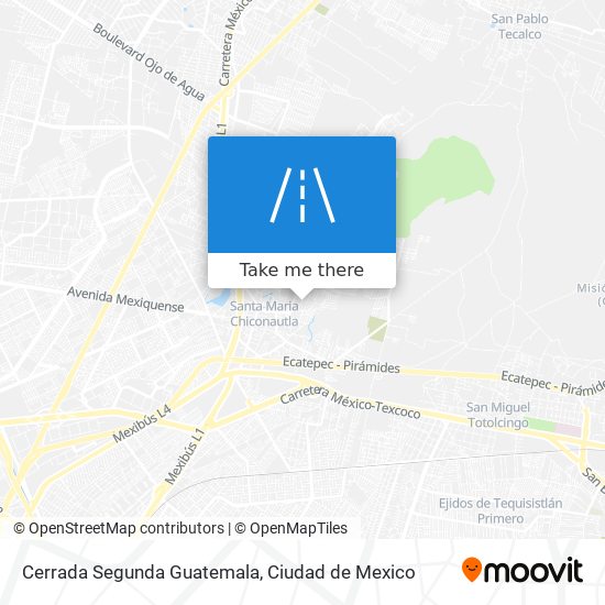 Cerrada Segunda Guatemala map