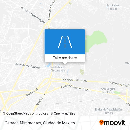 Cerrada Miramontes map