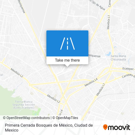 Primera Cerrada Bosques de México map