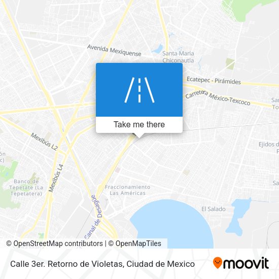 Mapa de Calle 3er. Retorno de Violetas