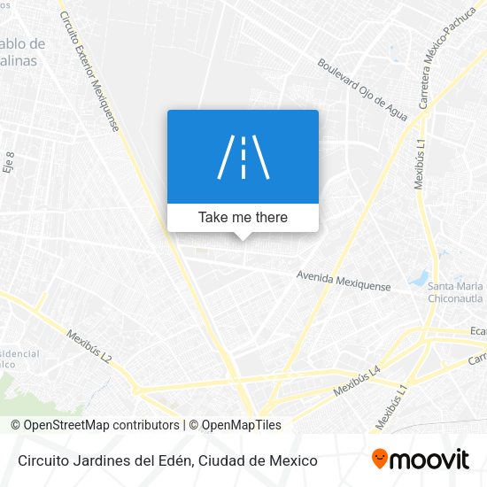 Circuito Jardines del Edén map