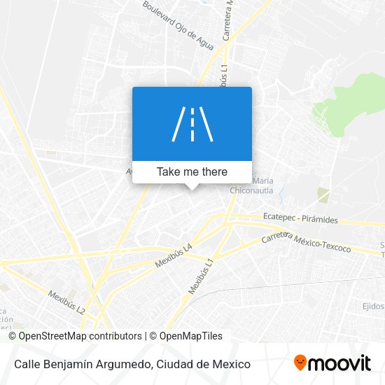 Mapa de Calle Benjamín Argumedo