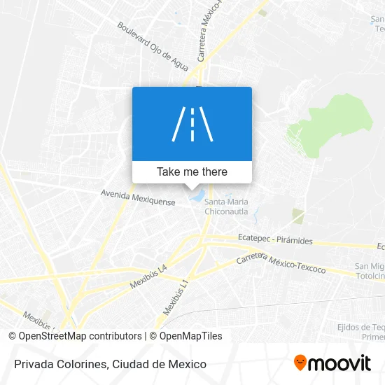Privada Colorines map