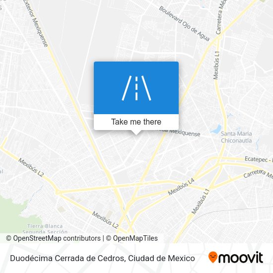 Mapa de Duodécima Cerrada de Cedros