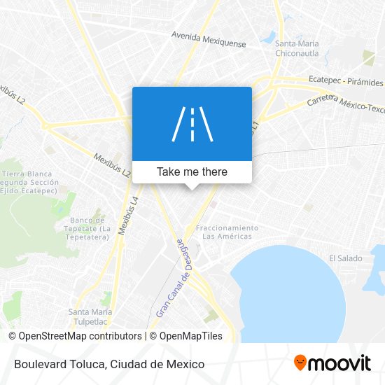 Boulevard Toluca map