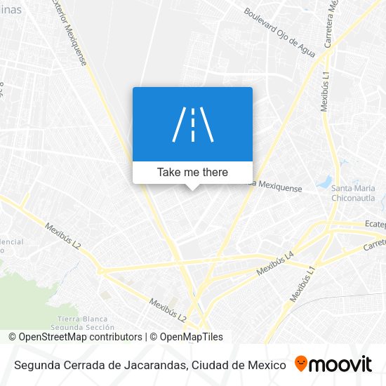 Mapa de Segunda Cerrada de Jacarandas