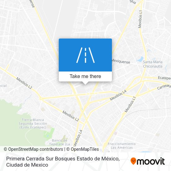 Primera Cerrada Sur Bosques Estado de México map