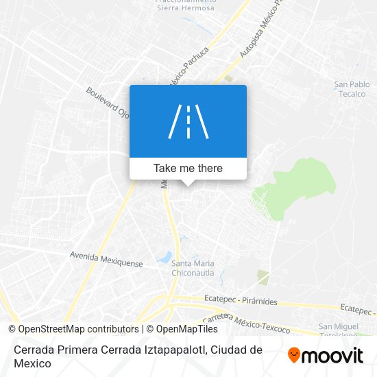 Mapa de Cerrada Primera Cerrada Iztapapalotl