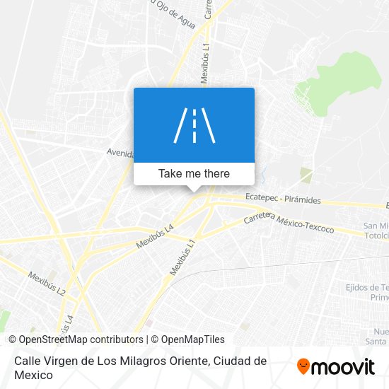 Mapa de Calle Virgen de Los Milagros Oriente
