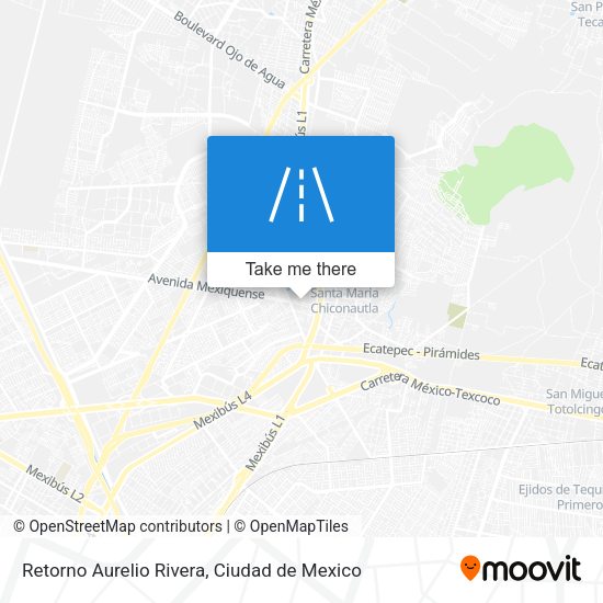 Retorno Aurelio Rivera map