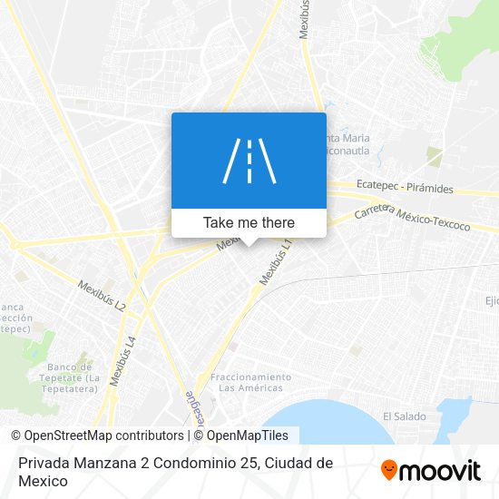 Privada Manzana 2 Condominio 25 map
