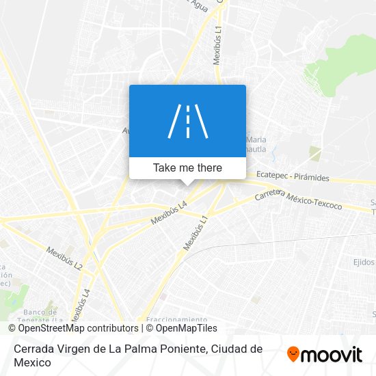 Mapa de Cerrada Virgen de La Palma Poniente