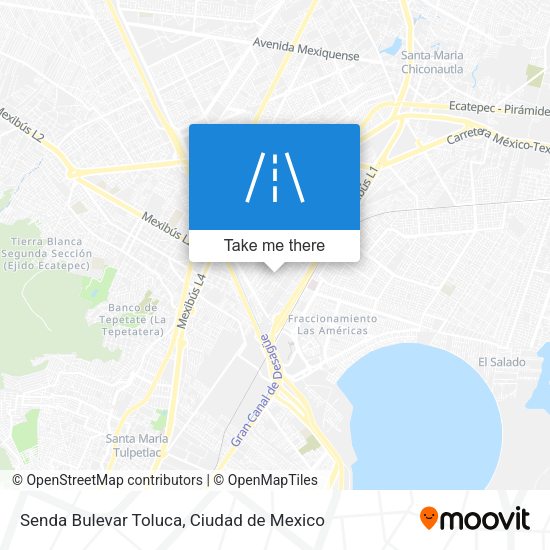 Senda Bulevar Toluca map