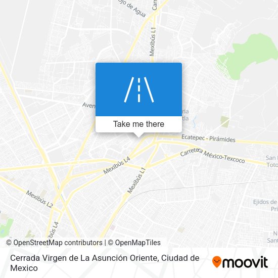 Mapa de Cerrada Virgen de La Asunción Oriente