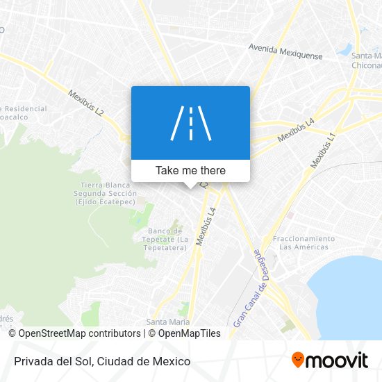 Privada del Sol map