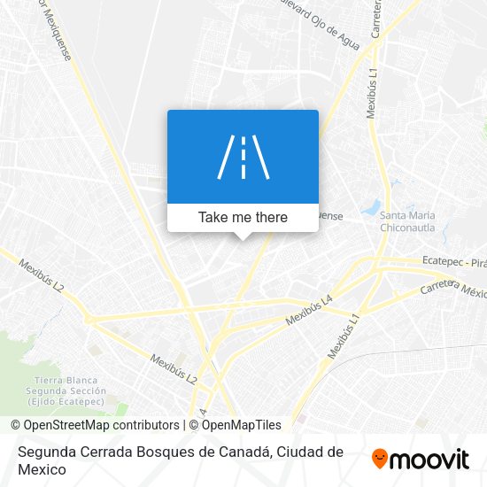 Segunda Cerrada Bosques de Canadá map