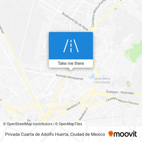 Privada Cuarta de Adolfo Huerta map
