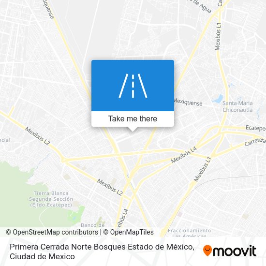 Primera Cerrada Norte Bosques Estado de México map