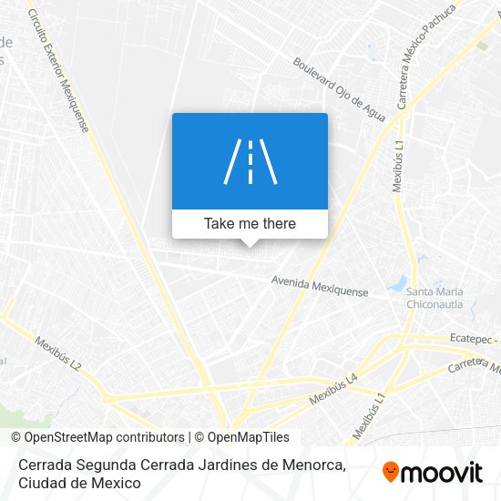 Mapa de Cerrada Segunda Cerrada Jardines de Menorca