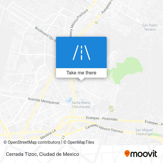 Cerrada Tizoc map