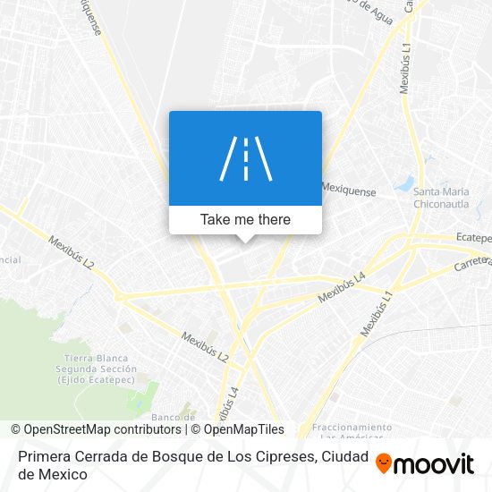 Mapa de Primera Cerrada de Bosque de Los Cipreses