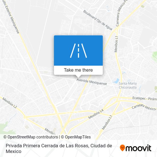 Mapa de Privada Primera Cerrada de Las Rosas
