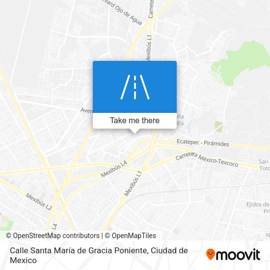 Mapa de Calle Santa María de Gracia Poniente