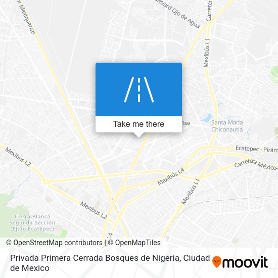 Privada Primera Cerrada Bosques de Nigeria map