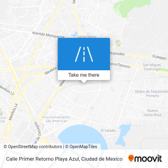 Mapa de Calle Primer Retorno Playa Azul