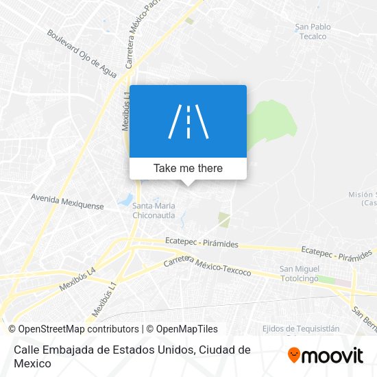 Mapa de Calle Embajada de Estados Unidos