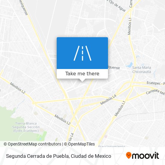 Mapa de Segunda Cerrada de Puebla