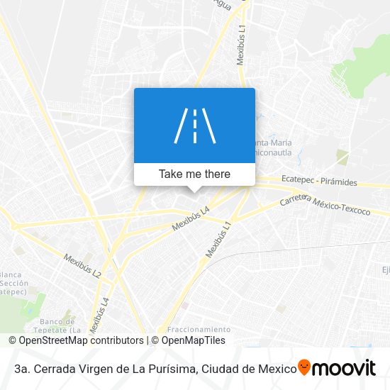 Mapa de 3a. Cerrada Virgen de La Purísima