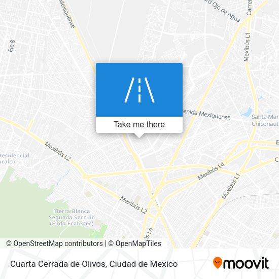 Cuarta Cerrada de Olivos map