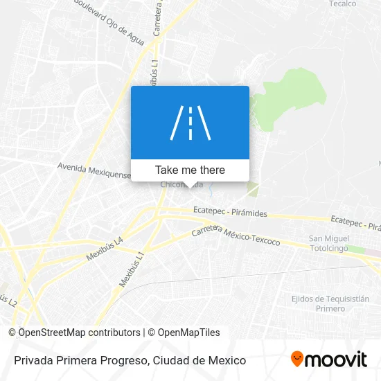 Privada Primera Progreso map