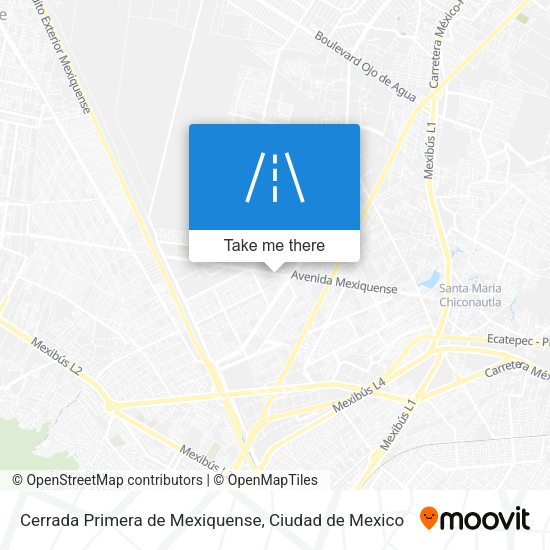 Cerrada Primera de Mexiquense map
