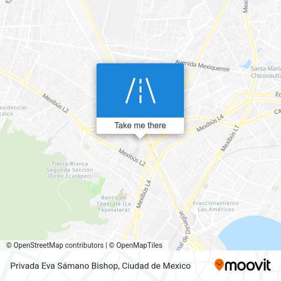 Privada Eva Sámano Bishop map