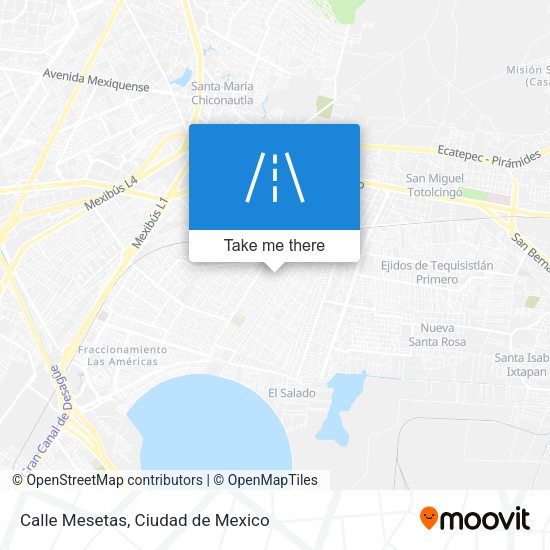 Calle Mesetas map