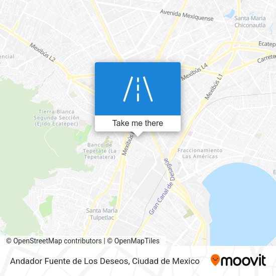 Mapa de Andador Fuente de Los Deseos