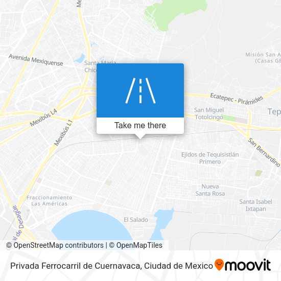 Privada Ferrocarril de Cuernavaca map