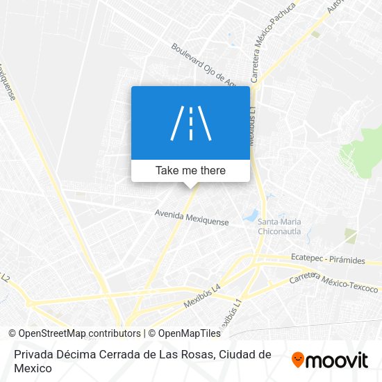 Privada Décima Cerrada de Las Rosas map