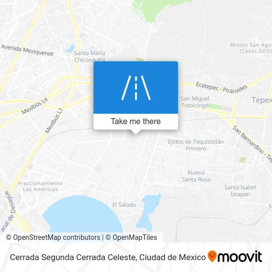 Cerrada Segunda Cerrada Celeste map