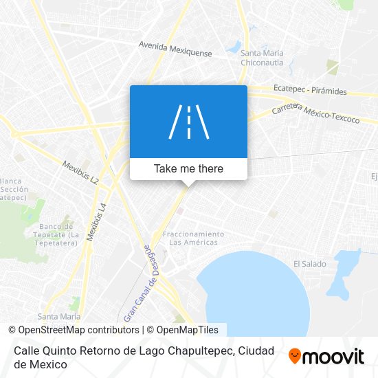 Mapa de Calle Quinto Retorno de Lago Chapultepec