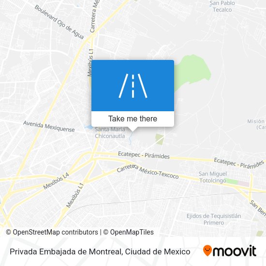 Privada Embajada de Montreal map